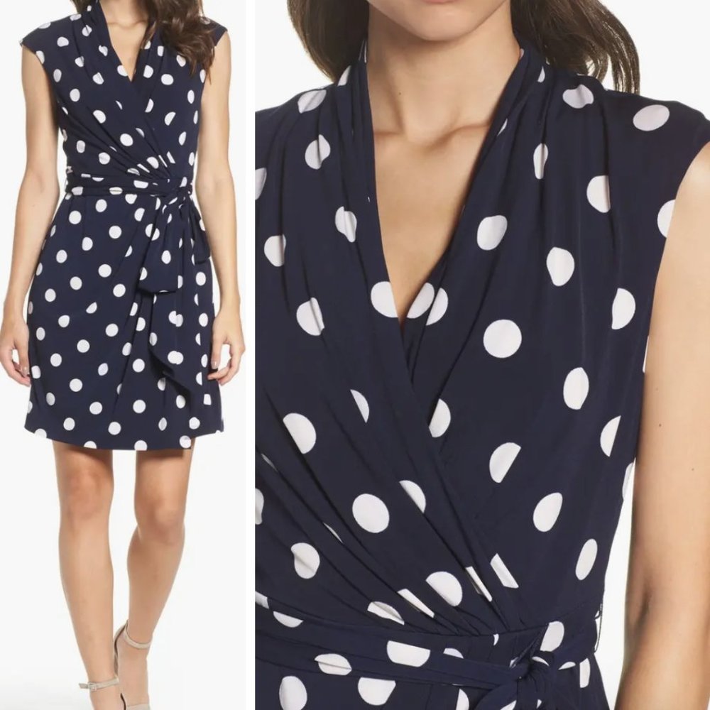 Eliza J Polka Dot Dress